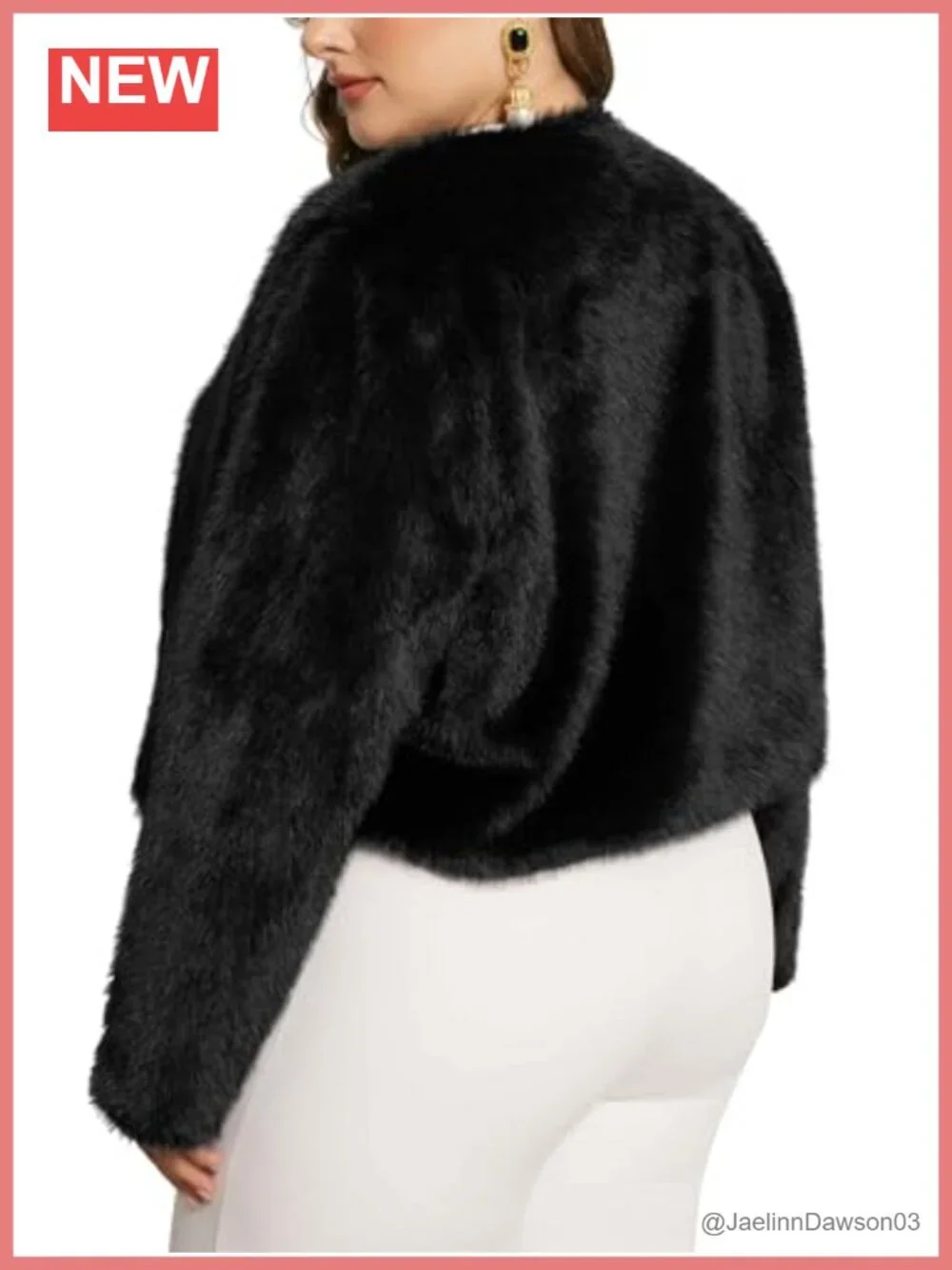 Faux Fur Open Front Long Sleeve Winter Coat Cardigan Jacket